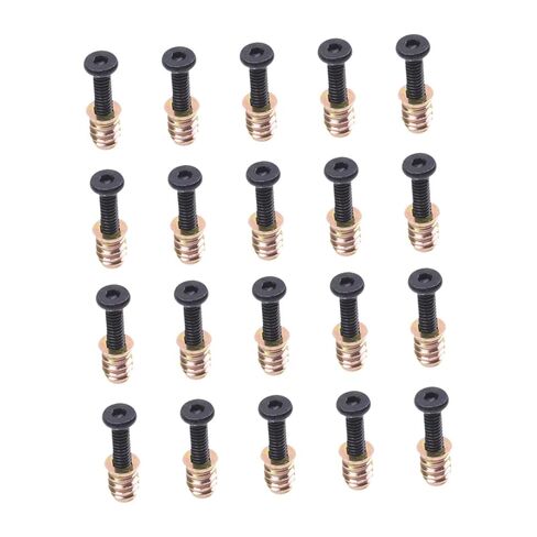 20 Pieces Screw Nut Set for Furniture Repair Multifunctional Accessories Easy to in Kuwait