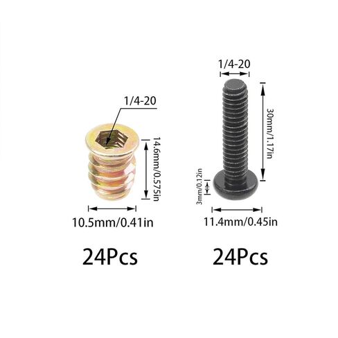20 Pieces Screw Nut Set for Furniture Repair Multifunctional Accessories Easy to in Kuwait
