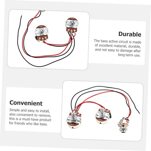 GALPADA Bass Circuit Wiring Harness GU55 Active Bass Preamp Circuit Electric Guitar Parts Compatible Models in Saudi Arabia