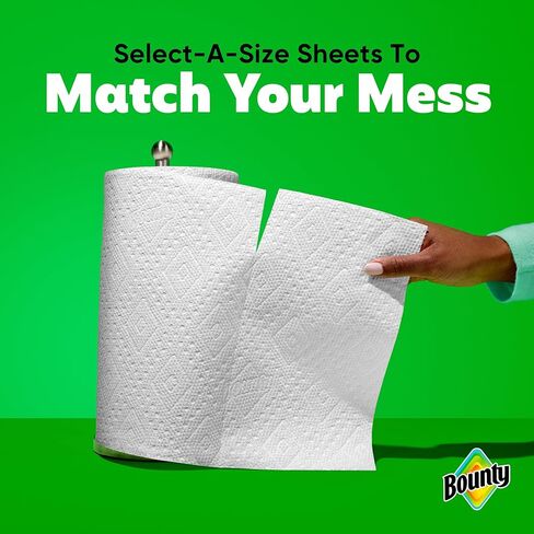 Bounty Paper Towels Select-A-Size, White, 8 Triple Rolls = 24 Regular Rolls in Kuwait