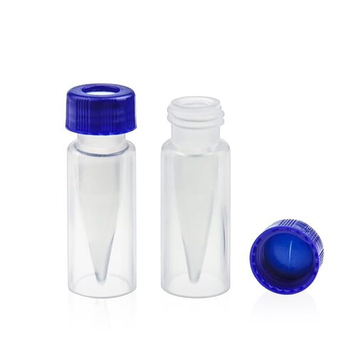 ALWSCI 9 mm Screw Top Vials with 0.3 mL Fused Inserts, Polypropylene, Pre-Slit 9-425 Screw Thread Vial Blue Caps, 9mm, Blue PTFE/White Silicone Septa in Saudi Arabia