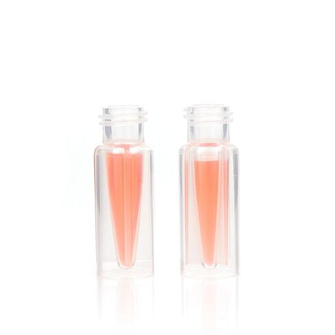 ALWSCI 9 mm Screw Top Vials with 0.3 mL Fused Inserts, Polypropylene, Pre-Slit 9-425 Screw Thread Vial Blue Caps, 9mm, Blue PTFE/White Silicone Septa in Saudi Arabia