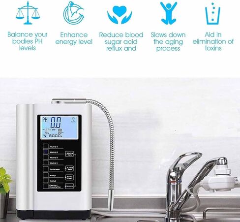 COYEUX Alkaline Acid Water Machine, Water Ionizer, 3.5-10.5 Ph 7 Modes, 600 to -500 Mv, 8000 litres Per Filter, Auto-Cleaning in Kuwait