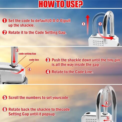 4FT/6FT/10FT/15FT Cable Locks with Combination 1/8 inch Security Cable with Loops for Fence Luggage Gym Locker Cabinet in Kuwait