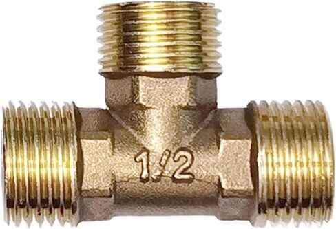 Tee Fittings, Brass BSP Tee Pipe Fitting Hose Barb Male/Female Thread Multiple Sizes Water Oil Gas(Female-f-f,1.2inch) in Saudi Arabia