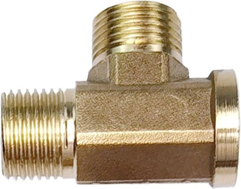 Tee Fittings, Brass BSP Tee Pipe Fitting Hose Barb Male/Female Thread Multiple Sizes Water Oil Gas(Female-f-f,1.2inch) in Saudi Arabia