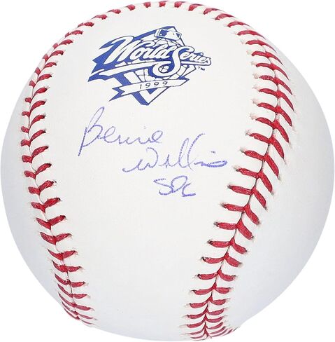 Bernie Williams New York Yankees Autographed 1999 World Series Logo Baseball - Autographed Baseballs in Saudi Arabia