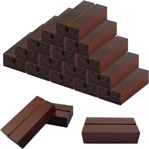 18 Pieces Wood Place Card Holder Table Number Card Display Stands Picture Holder Acrylic Sign Holder for Ceremony Birthday Wedding Party(Pine Wood) in Saudi Arabia
