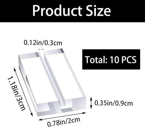 BOYIVI 10Pcs Clear Acrylic Table Card Stands Set Elegant Name Display Holders for Menus, Weddings, Office Meetings and Photo Signs (Rectangle) in Saudi Arabia