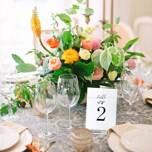BOYIVI 10Pcs Clear Acrylic Table Card Stands Set Elegant Name Display Holders for Menus, Weddings, Office Meetings and Photo Signs (Rectangle) in Saudi Arabia