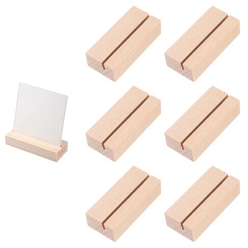 6Pcs Wood PlaceCard Holders, 2.17 Inch Wood Table Number Stands, Picture & Name Card Holders, Party Poster Paper Stand for Wedding Ceremonies, Birthday Parties, Offices and Home Decoration in Saudi Arabia