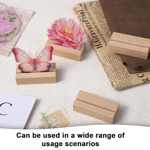 6Pcs Wood PlaceCard Holders, 2.17 Inch Wood Table Number Stands, Picture & Name Card Holders, Party Poster Paper Stand for Wedding Ceremonies, Birthday Parties, Offices and Home Decoration in Saudi Arabia