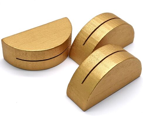 24 قطعة من حوامل أرقام الطاولة الذهبية، حامل بطاقات خشبي خفيف الوزن، حامل بطاقات مكان بتصميم نصف دائري لحفلات الزفاف/مطعم المكتب (صغير) in Kuwait