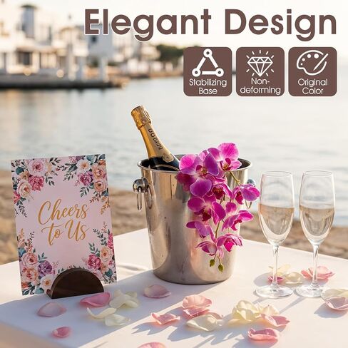 12pcs Wooden Place Card Holders,Semicircular Design Wood Table Number Holders,1.6In Wood Card Holder, Table Number Stands, Cards Stand for Retail Shop Wedding Party Events Decoration in Saudi Arabia