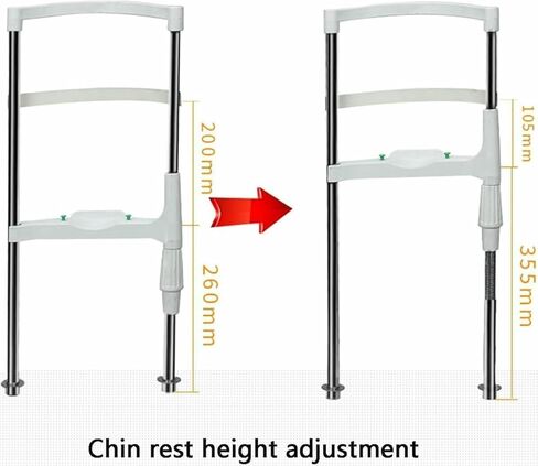 Chin Rest Vision Training Bracket,Forehead with Height Adjustment Knob,95mm Lifting Distance- in Kuwait