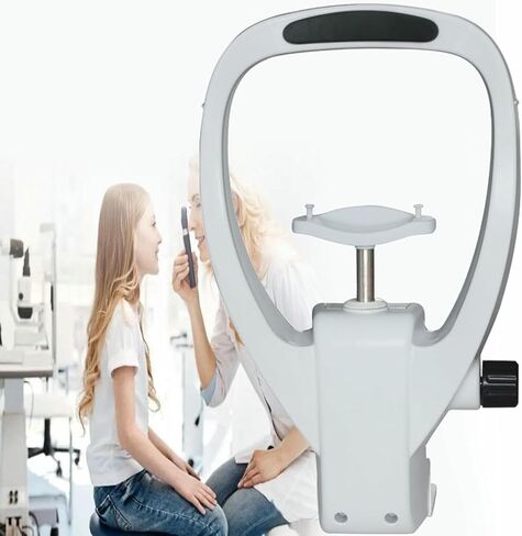 دعامة الجبين لتدريب الرؤية، ملحقات قياس البصر لدعم الجبين ومسند الذقن، دعامة رفع الذقن، ملحقات معدات قياس البصر، مع ارتفاع قابل للتعديل- in Kuwait