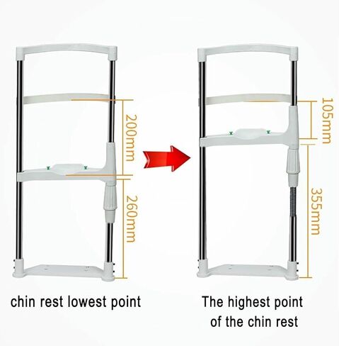 دعامة للجبهة لتدريب الرؤية، ملحقات قياس البصر لدعم الجبين ومسند الذقن، مع رفع قابل للتعديل، للتدريب على رؤية الأجهزة البصرية بمقياس الانكسار- in Kuwait