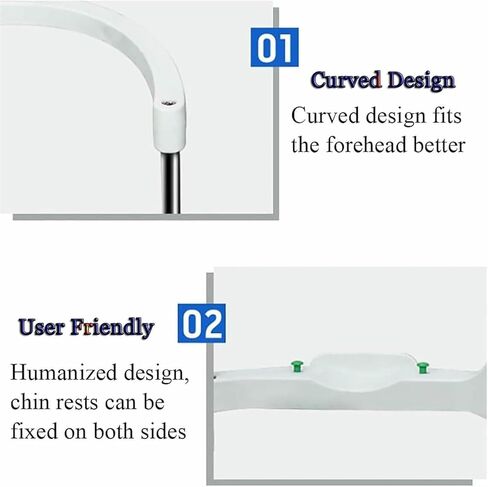 مسند الذقن والجبهة | قوس تدريب الرؤية من النوع H | ملحق مقياس الانكسار التلقائي للعيون | ارتفاع قابل للتعديل | معدات قياس البصر المريحة والمتينة- in Kuwait