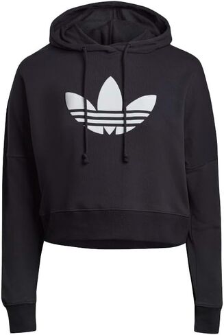 adidas Originals Womens Plus Size Trefoil Cropped Hoodie in Saudi Arabia