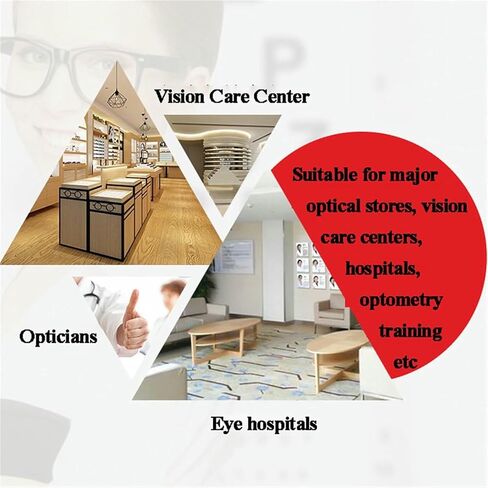 ملحقات قياس البصر لدعم الجبين ومسند الذقن، دعامة للجبهة للتدريب على الرؤية ومقياس الانكسار التلقائي، مع مقبض تعديل، معدات نظارات للانكسار التلقائي- in Kuwait