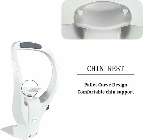 Curved Ergonomic Chin Support- Fixed Forehead,Lift Knob - Adjust The Height,Pallet Curve Design - Comfortable- in Kuwait