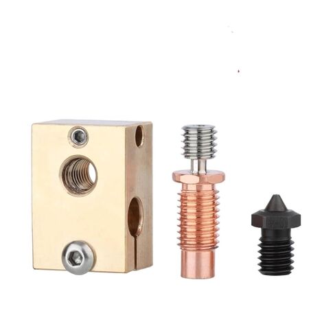 Heater Block + Nozzle + Bimetal Heat Break for 3D Printer(Set2 Hardened Nozzle,0.25mm) in Saudi Arabia