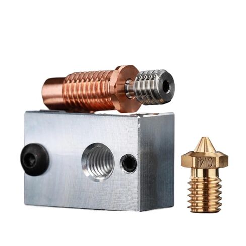 Heater Block + Nozzle + Bimetal Heat Break for 3D Printer(Set2 Hardened Nozzle,0.25mm) in Saudi Arabia