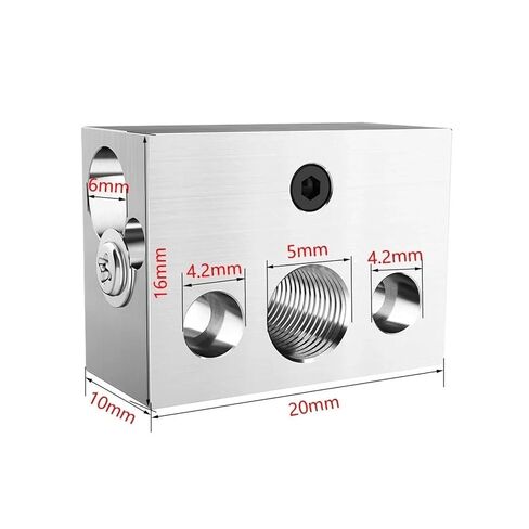 1pc Heated Block Aluminum Heater Heatblock Hotend Silicone Cover Sock(Silicone Cover) in Kuwait