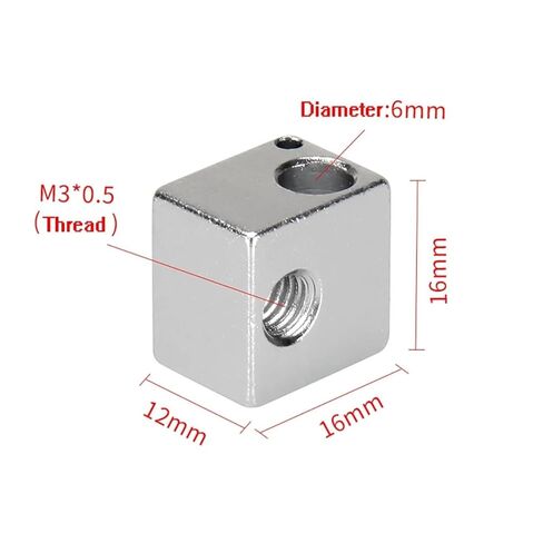 5 PCS Heated Block Hot End Heat Blocks 16 * 16mm*12mm Extruder Aluminum HotEnd 3D Printers Parts in Kuwait