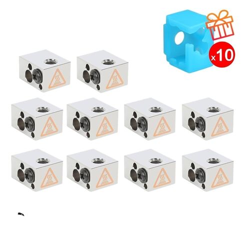 5/10pcs 3D Printer Parts Copper Heating Block Volcano Hotend Heat Nozzle(BP6 10pcs,Copper NV6) in Saudi Arabia