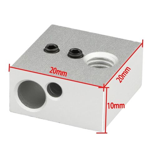 2Pcs Heater Block for 3D Printer Extruder Part Thermistor Print Head Heat 20x20x10mm in Kuwait