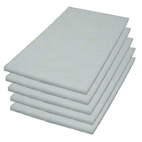 14" x 20" White Rectangular Super Polish Floor Pad case of 5 in Kuwait