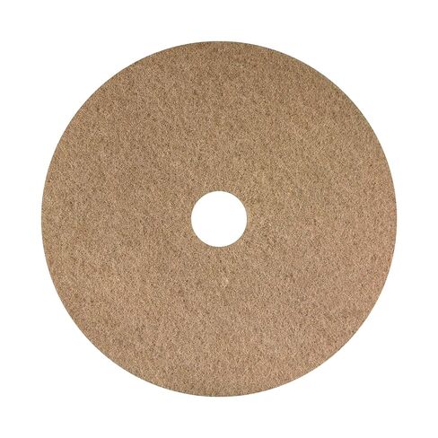 Americo Tan Buffing Floor Pad, Light Duty Cleaning and Buffing, 20" Diameter, 5 Pads/Case, Made in USA in Kuwait