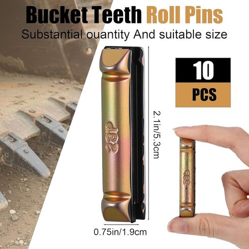 10 Pcs Bucket Teeth Flex Pins,Bobcat Bucket Teeth Replacement Dental Pin Compatible with 23 230 Buckets Tooth T23P D39094 6567620 23FP backhoes mini excavators Skid Steer Loader in Kuwait