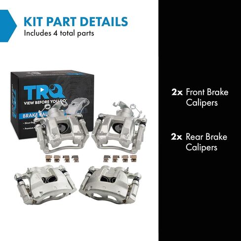 TRQ Brake Caliper Set Compatible with 2010-2015 Lexus RX350 2015 RX450h 2014-2019 Toyota Highlander 2011-2020 Sienna in Kuwait