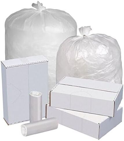 Highmark™ Linear Low Density Can Liners, 0.9-mil, 60 Gallons, 38" x 58", Clear, Box Of 100 in Kuwait