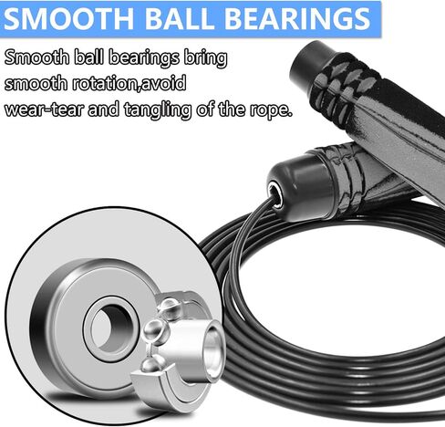 القفز على حبل القفز السريع - حبال القفز السريعة المشتعلة - تمرين التحمل للملاكمة، الفنون القتالية المختلطة، معدات التدريب، الفنون القتالية أو مجرد الحفاظ على لياقتك وقابلية تعديلها للرجال والنساء والأطفال in Saudi Arabia