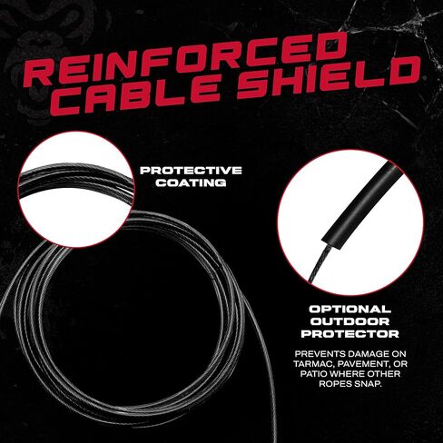 Beast Gear Jump Rope, Jump Ropes for Fitness, Premium Aluminium Skipping Rope for Men Women - Boxing, MMA, HIIT, Strength Training & Double Unders in Kuwait