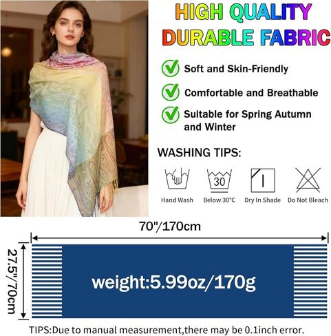 شالات ولف - Womens Purple Sclves Pashmina Rave وشاح شالات مع هامش في فصل الشتاء حافظ على دافئة (نمط 3 أرجواني) in Kuwait