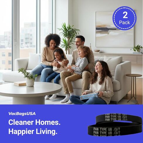 2 Pack Replacement Vacuum Cleaner Belt for Panasonic MC6210, MC6215, MC6217, MC6220, MC6225, MC6230, MC6250, MC6255, MC6601, MC6640 – Durable Design – VacBagsUSA. in Kuwait