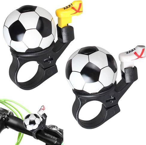 2 Pcs Bicycle Bell,Football Bike Bell Crisp Sound Mini Ringtone and Fun Bicycle Horns for Boys Girls Road, Electric, Mountain Bikes in Saudi Arabia