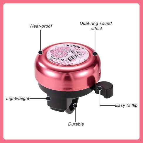 Fun 67 Bike Bell for Kids Boys Toddlers, Leopard Print Pattern Bicycle Bell with Loud Clear Sound for Children's Bike Accessories in Saudi Arabia