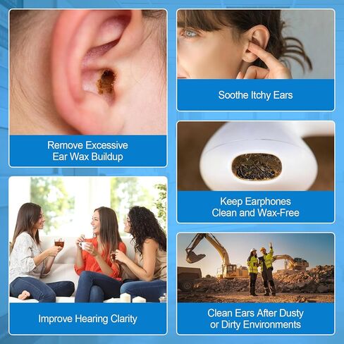 مجموعة تنظيف الأذن، إزالة شمع الأذن يدويًا، تنظيف آمن للأذن للشمع المتراكم، نظام فعال لري الأذن، مجموعة تنظيف الأذن اللطيفة للبالغين والأطفال في المنزل in Kuwait