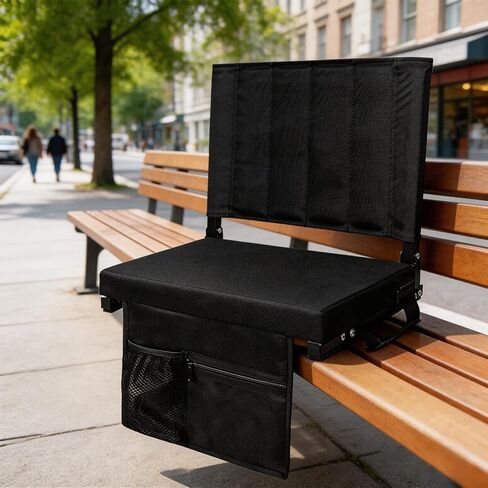 مقاعد استاد رومسوي للمدرجات مع دعم خلفي، عبوتان، كراسي مبيض محمولة خفيفة الوزن مع وسادة مبطنة واسعة، مقعد استاد قابل للطي مع حامل أكواب in Kuwait