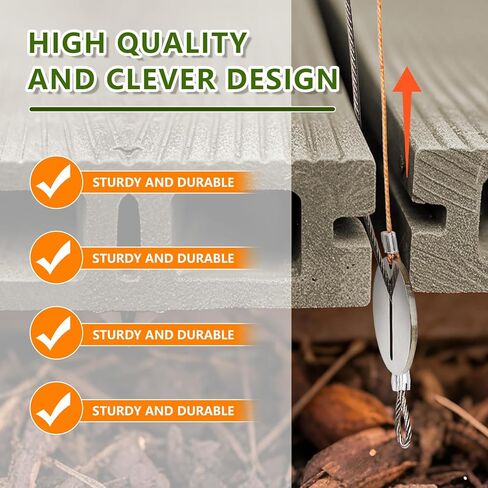 6 قطع مرساة للأثاث الخارجي - سطح متين من الألومنيوم 304 من الفولاذ المقاوم للصدأ أو مرساة للقاعدة للفجوة بين الألواح بقوة 400 رطل للكسر بسهولة إعادة وضع الكرسي والطاولة والشواية والزوارق in Kuwait