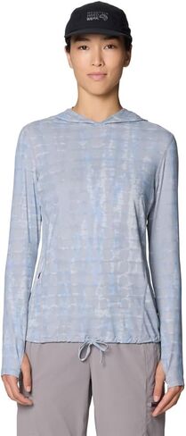 Mountain Hardwear Women's Crater Lake Long Sleeve Hoody, Glacial Prismatic Print, Medium in Saudi Arabia