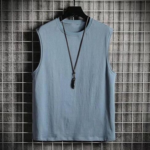 Mens Workout Tank Tops Quick Dry Sleeveless Shirts Running Gym Shirts Muscle Bodybuilding Shirt Solid Color Top for Men in Saudi Arabia