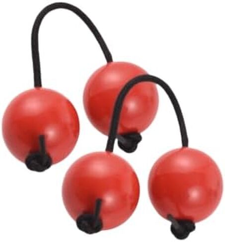 2Pcs Asalato Shakers,Percussion Kashaka Rhythmic Balls African Musical Instrument Asalato Fingertip Drum Ball(Red) in Kuwait