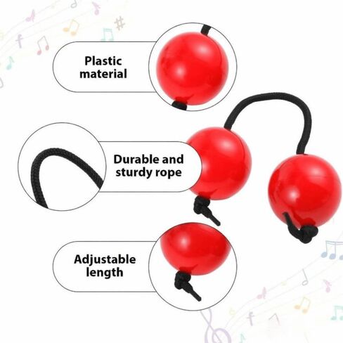 2Pcs Asalato Shakers,Percussion Kashaka Rhythmic Balls African Musical Instrument Asalato Fingertip Drum Ball(Red) in Kuwait