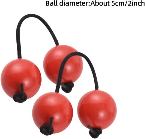 2Pcs Asalato Shakers,Percussion Kashaka Rhythmic Balls African Musical Instrument Asalato Fingertip Drum Ball(Red) in Kuwait
